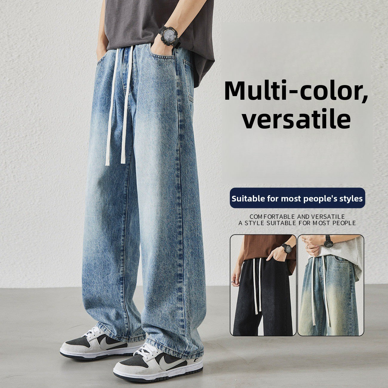 Vintage Straight Leg Casual Pants