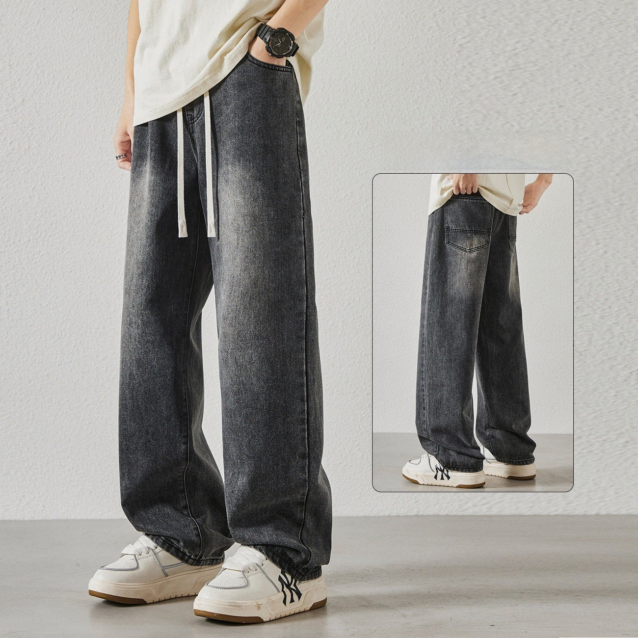Vintage Straight Leg Casual Pants