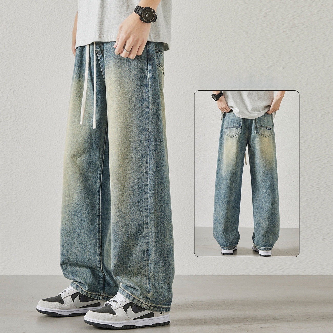 Vintage Straight Leg Casual Pants