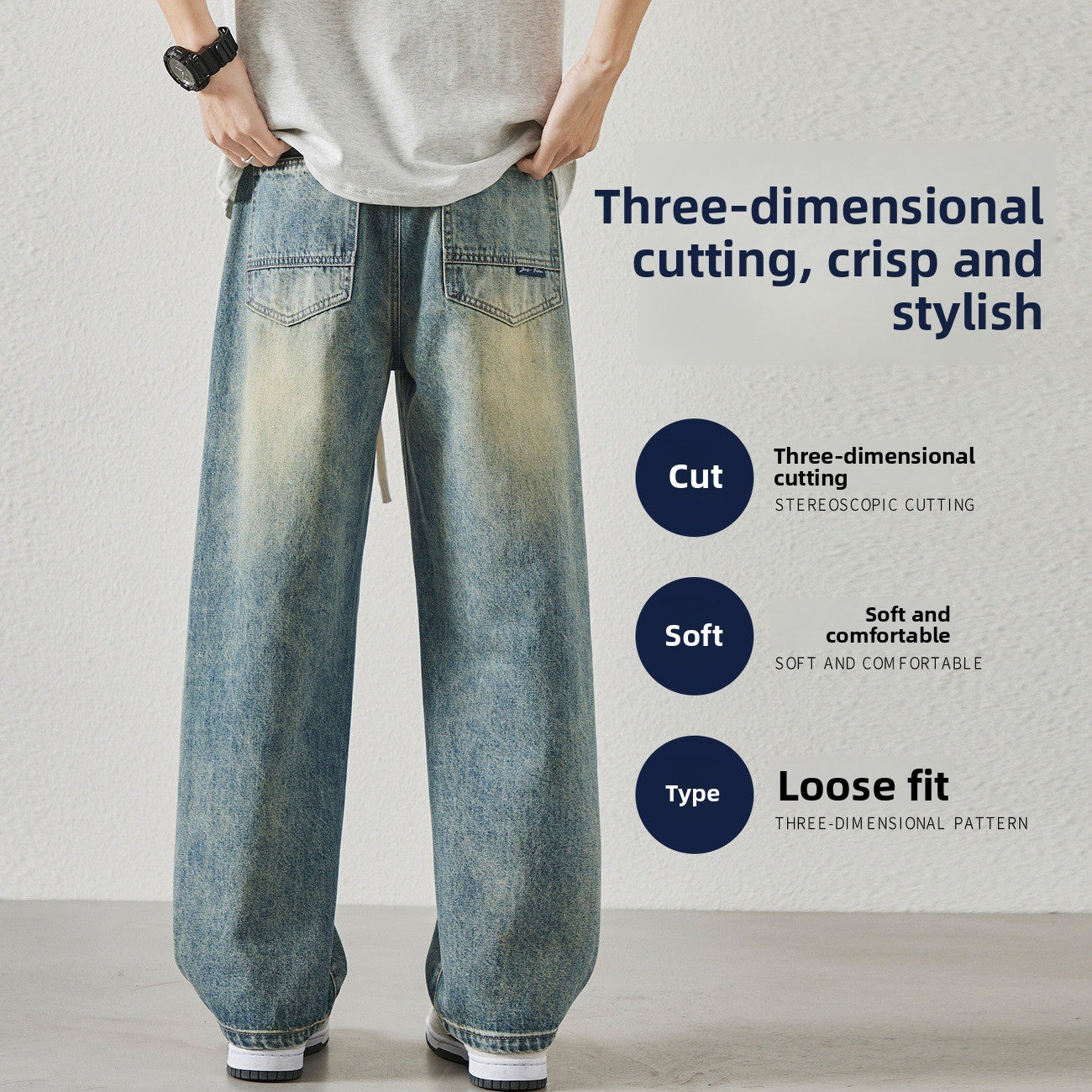 Vintage Straight Leg Casual Pants